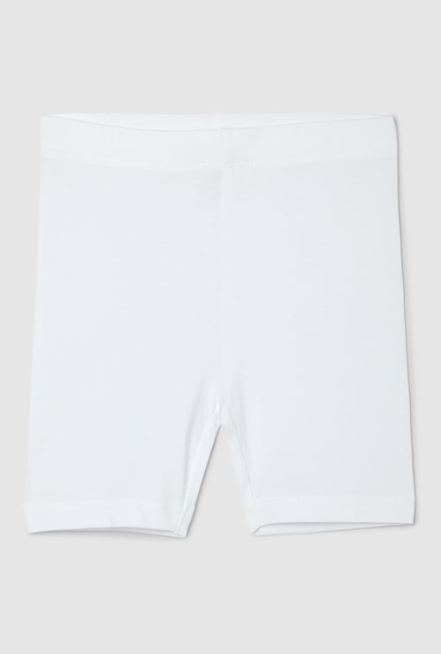 Girls Solid Cycling Shorts