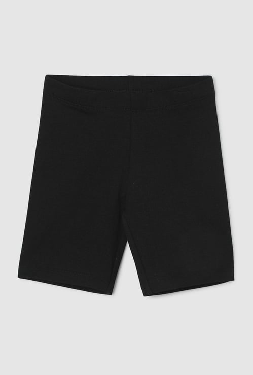 Girls Solid Cycling Shorts