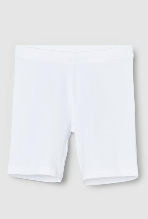 Girls Solid Cycling Shorts