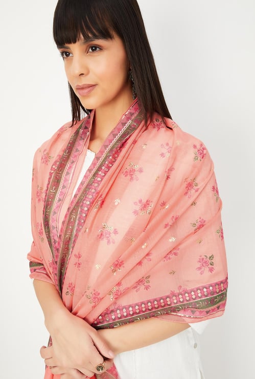 Women Foil Print Dupatta
