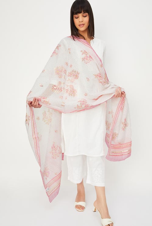 Women Foil Print Dupatta