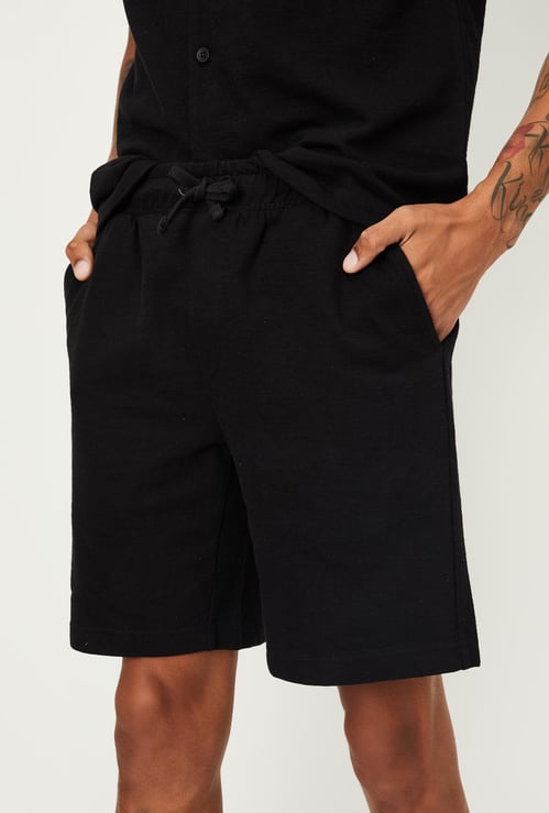 Men Solid Lounge Shorts