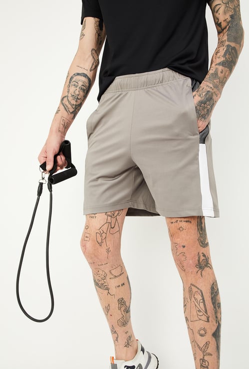 Men Side Panlled Active Shorts