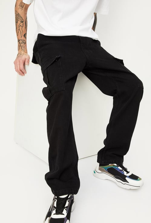 Men Loose Fit Cargo Jeans
