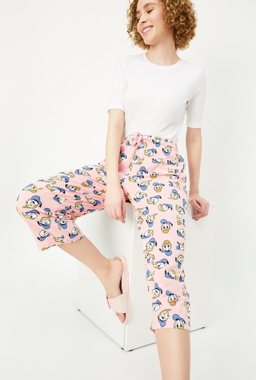 Women Donald Duck Printed Capris