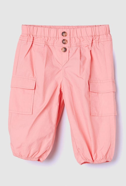 Girls Solid Jogger Trousers