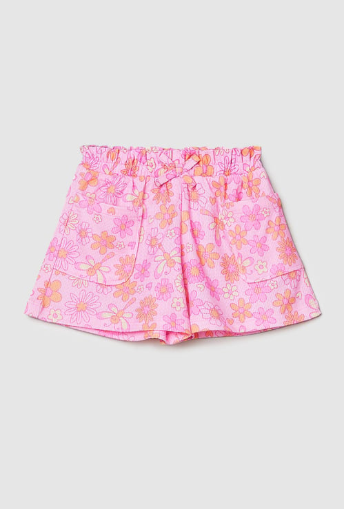 Girls Printed Elasticated Shorts