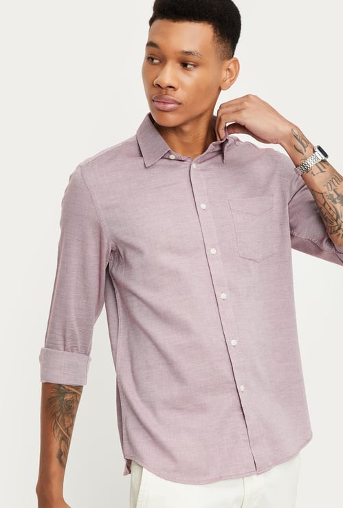 Men Regular Fit Solid Shirt