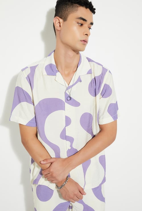 URB_N Men Oversized Printed Resort Shirt