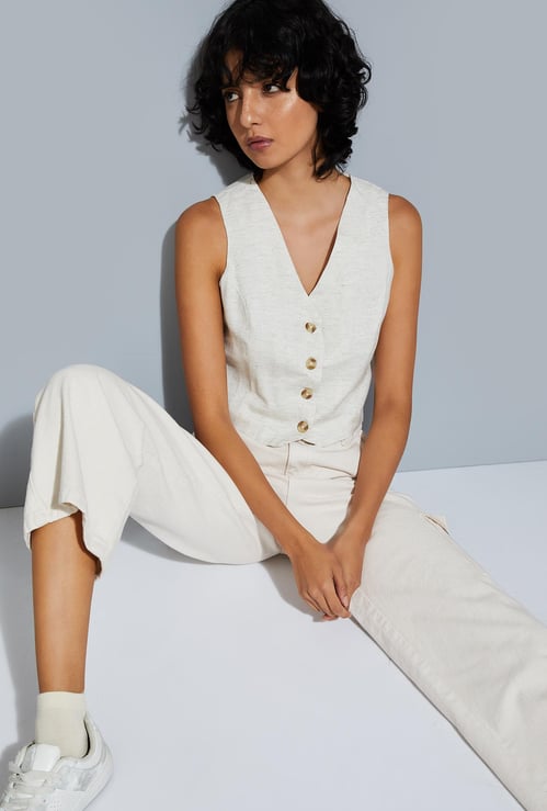 URB_N Women Solid Vest Top