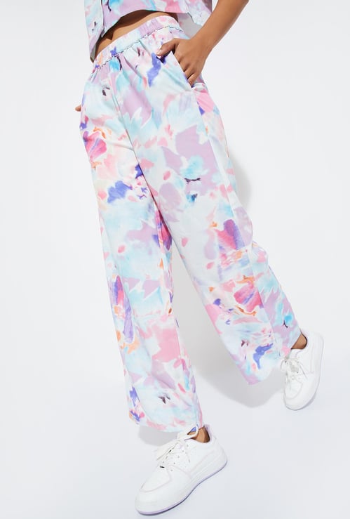 URB_N Women Printed Wide Leg Trousers