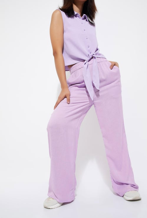 URB_N Women Solid Relaxed Fit Trousers