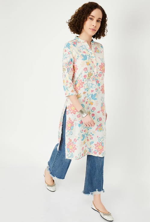Women Floral Printed Straight Kurta