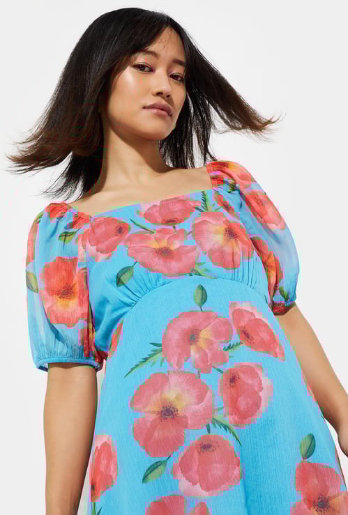 URB_N Women Floral Printed A-Line Dress