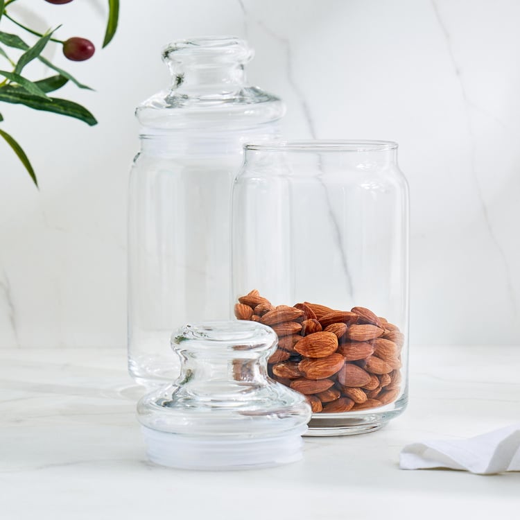 OCEAN Set of 2 Glass Pop Jars - 750ml