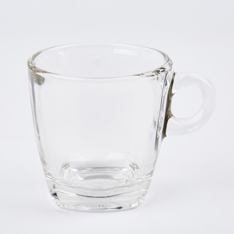 OCEAN Set of 6 Glass Coffee Mugs -195ml
