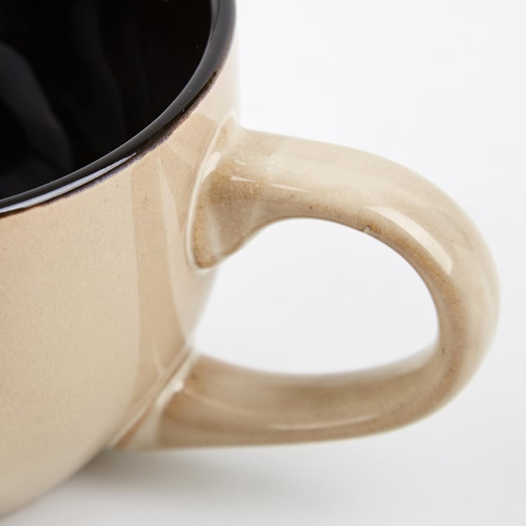 Caraway Set of 6 Stoneware Cups and Saucers with Stand - 220ml