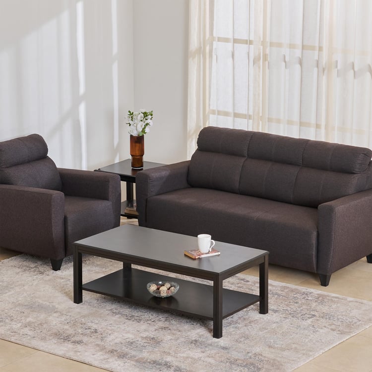 Helios Emily Fabric 3+1 Seater Sofa Set - Brown