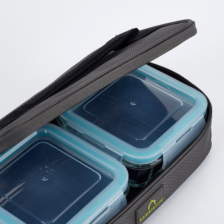 Korobka Brooklyn Set of 2 Glass Lunch Box with Bag- 340ml