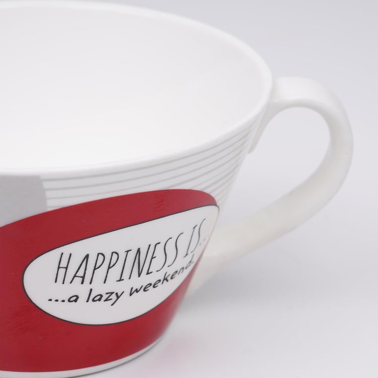 Melina Set of 2 Bone China Printed Soup Bowl - 350ml