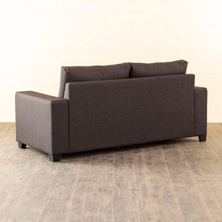 Helios Mendoza Fabric 3-Seater Sofa - Brown