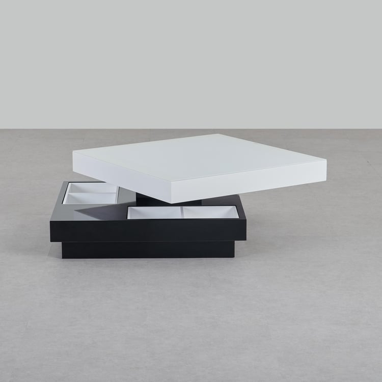 Bentley NXT Glass Top Coffee Table - White and Black