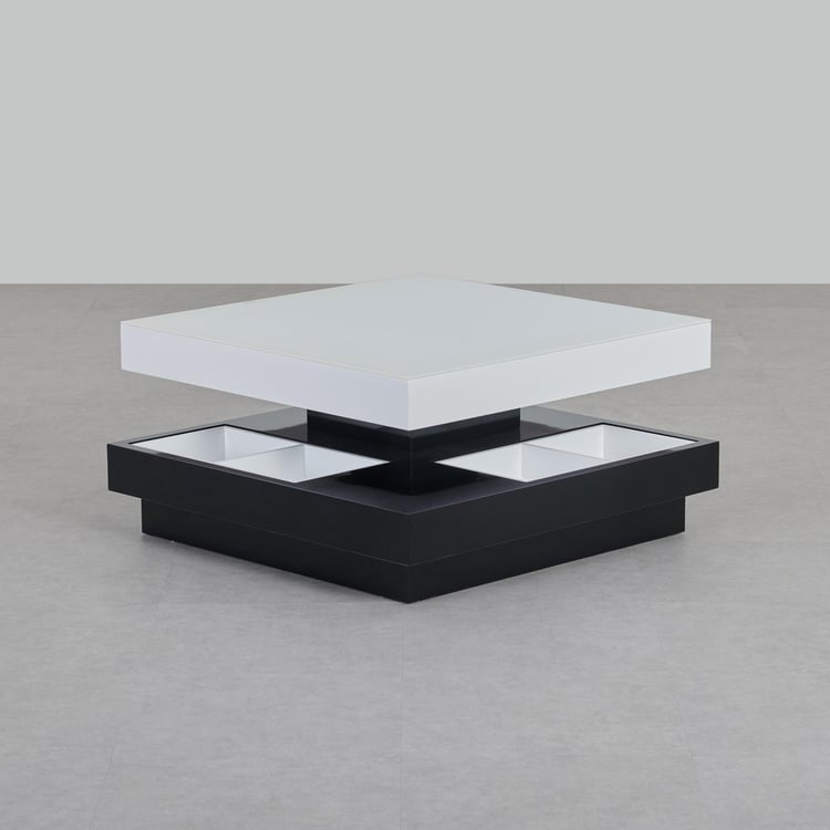 Bentley NXT Glass Top Coffee Table - White and Black