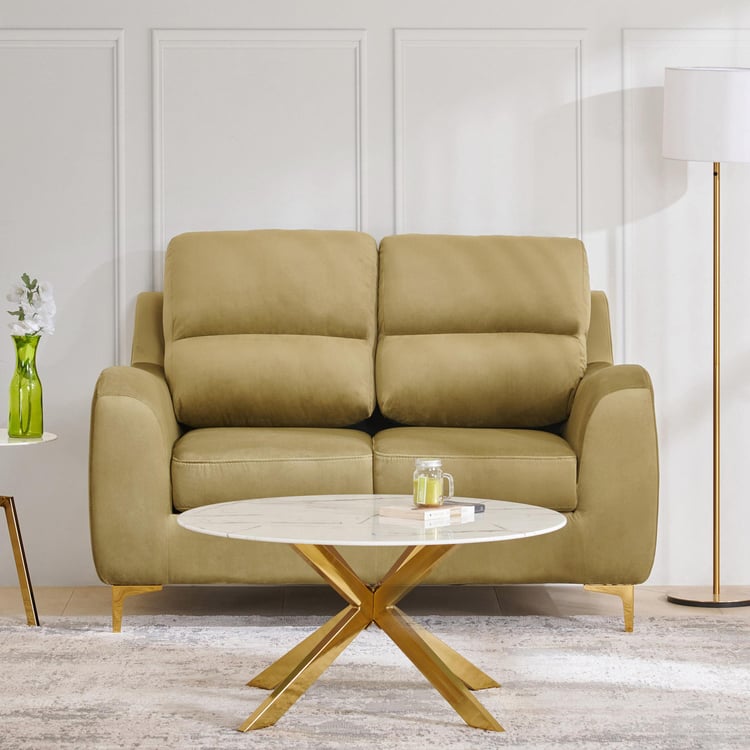 Bianca Velvet 2-Seater Sofa - Olive