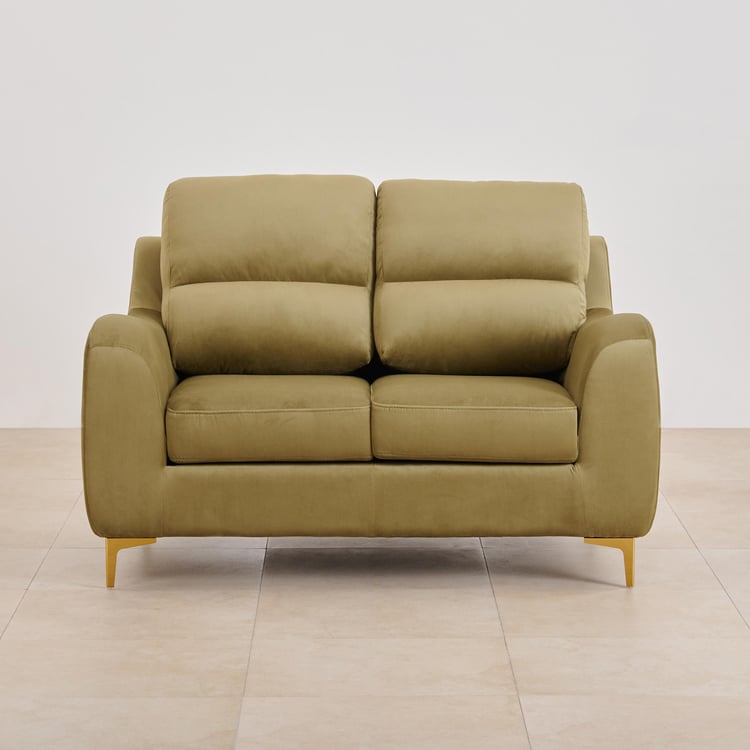 Bianca Velvet 2-Seater Sofa - Olive