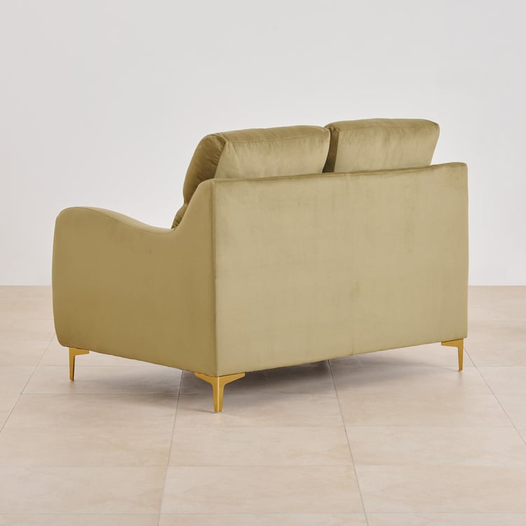 Bianca Velvet 2-Seater Sofa - Olive