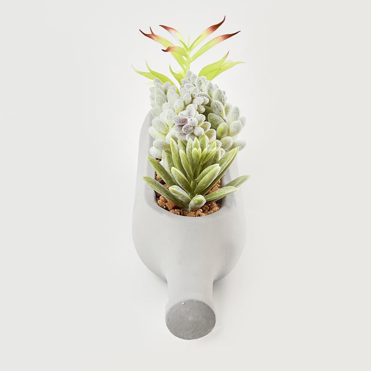 Gloria Artificial Succulent in Bottle Planter