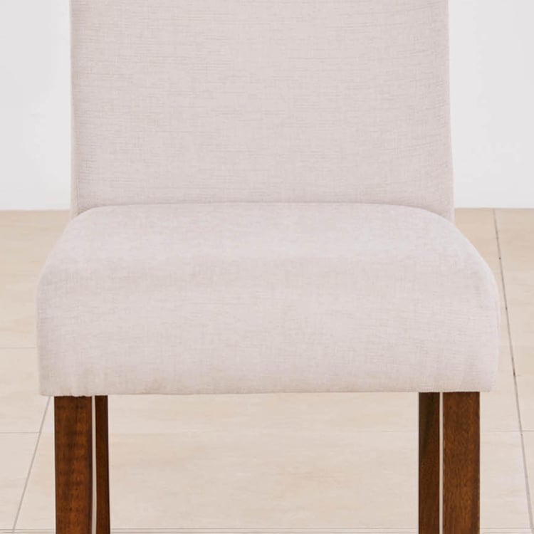 Nirvana Indus Set of 2 Fabric Dining Chairs - Beige and Brown