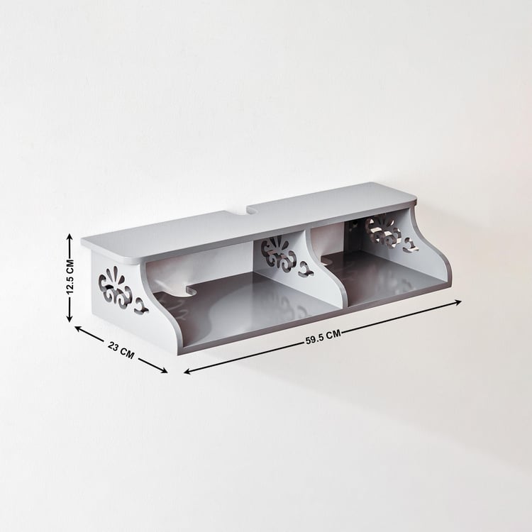Wilma Wall Mount Set Top Box Shelf - Grey
