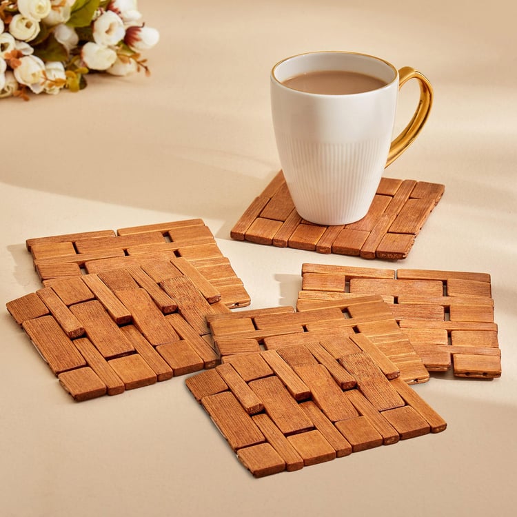 Habitat Ebony Set of 6 Bamboo Coasters