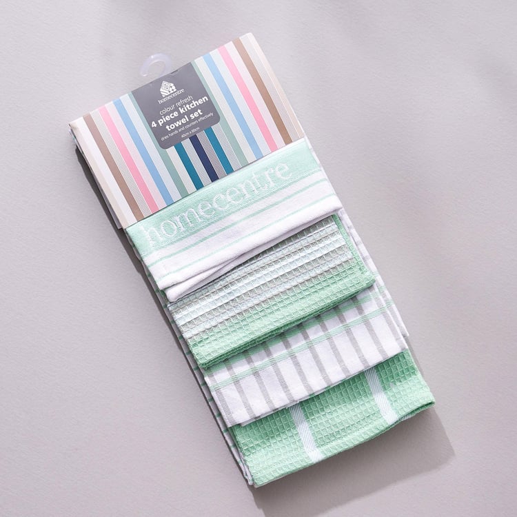 Colour Refresh Set of 4 Cotton Kitchen Towels