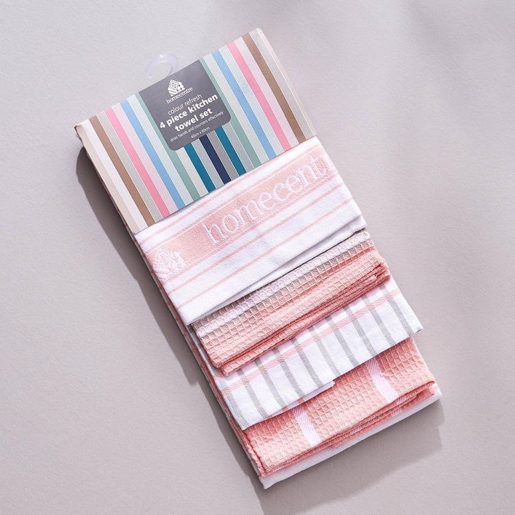 Colour Refresh Set of 4 Cotton Kitchen Towels