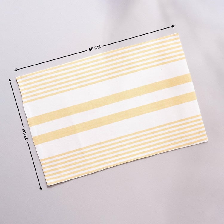 Colour Refresh Cotton Striped Reversible Placemat