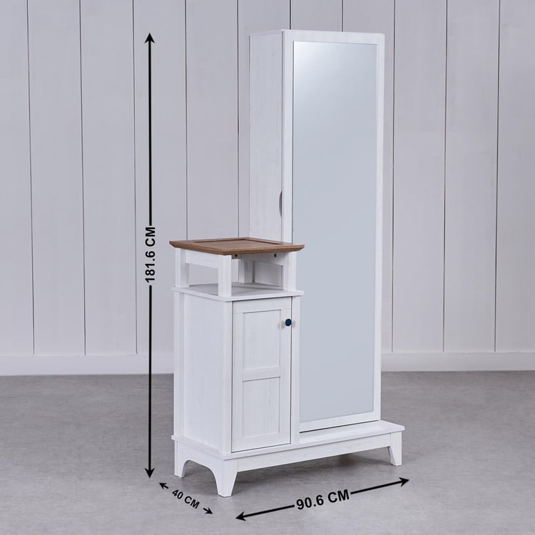 Santorini Dresser with Mirror - White