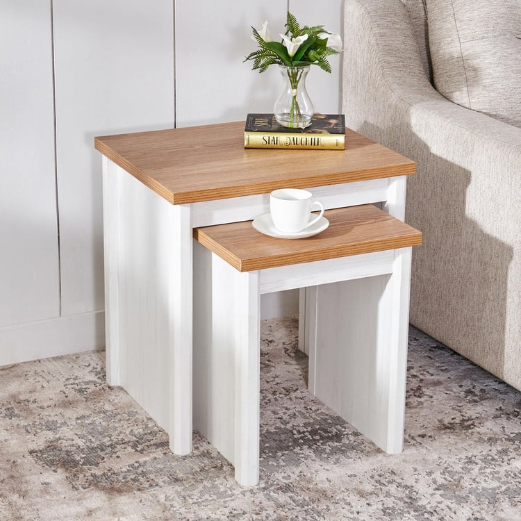 Santorini Nest of 2 Tables - White