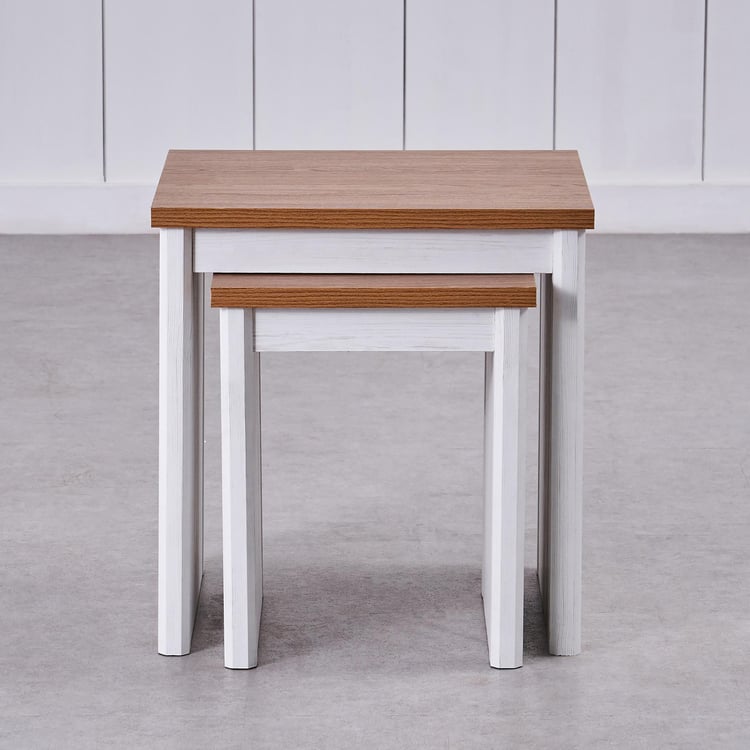 Santorini Nest of 2 Tables - White