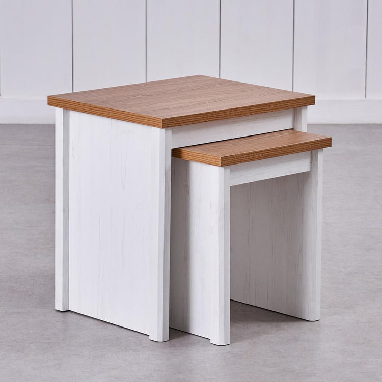 Santorini Nest of 2 Tables - White