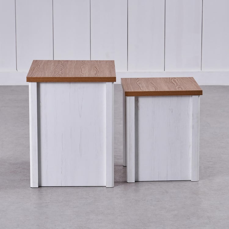 Santorini Nest of 2 Tables - White