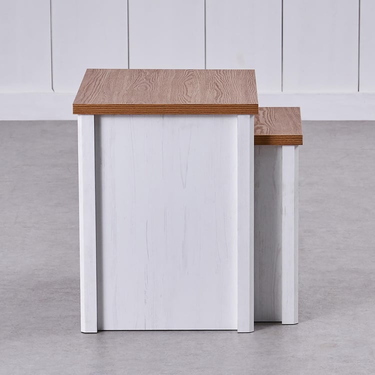 Santorini Nest of 2 Tables - White