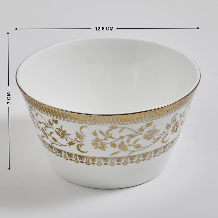 Midas Set of 4 Bone China Printed Serving Bowls - 470 ml