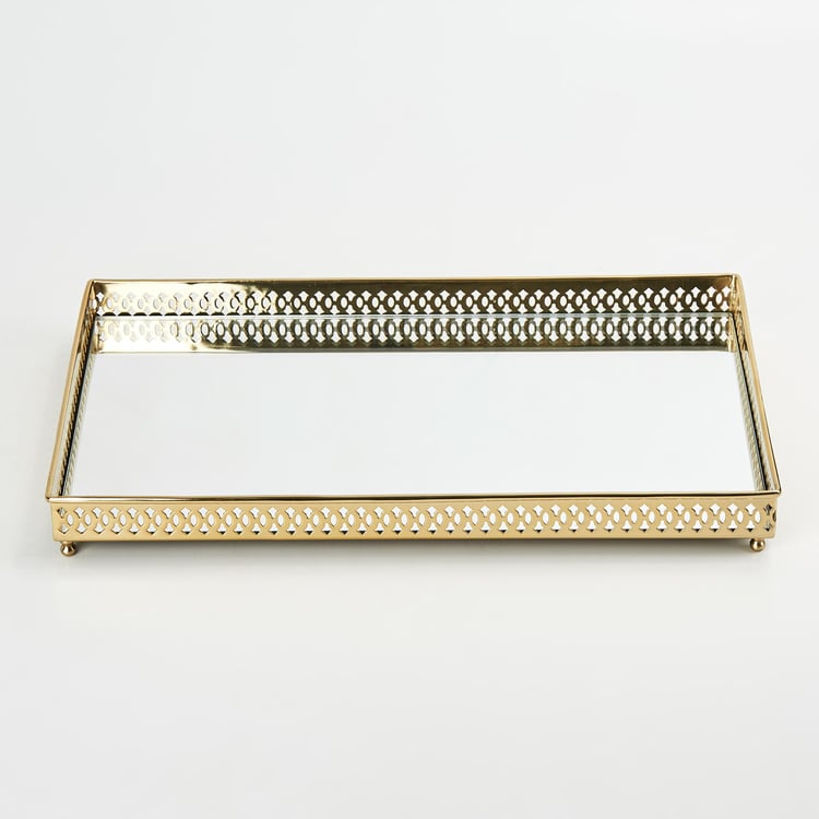 Hoovu Lauren Metal Decorative Mirror Tray
