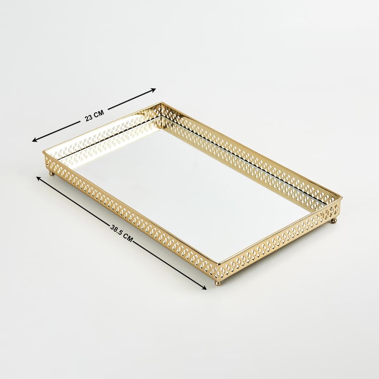 Hoovu Lauren Metal Decorative Mirror Tray