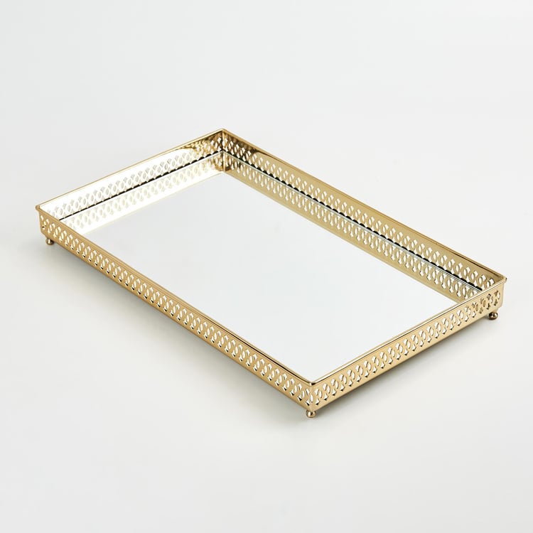 Hoovu Lauren Metal Decorative Mirror Tray