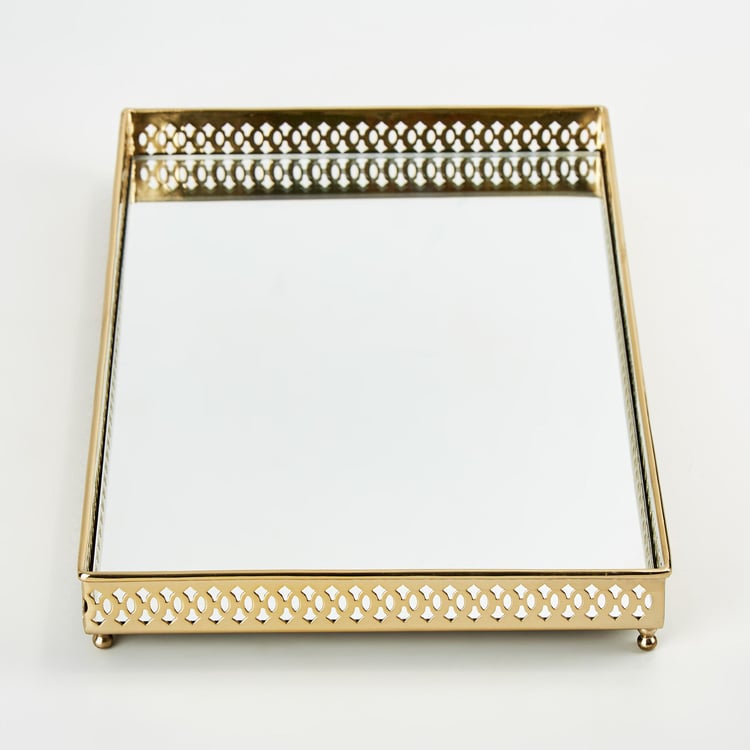 Hoovu Lauren Metal Decorative Mirror Tray