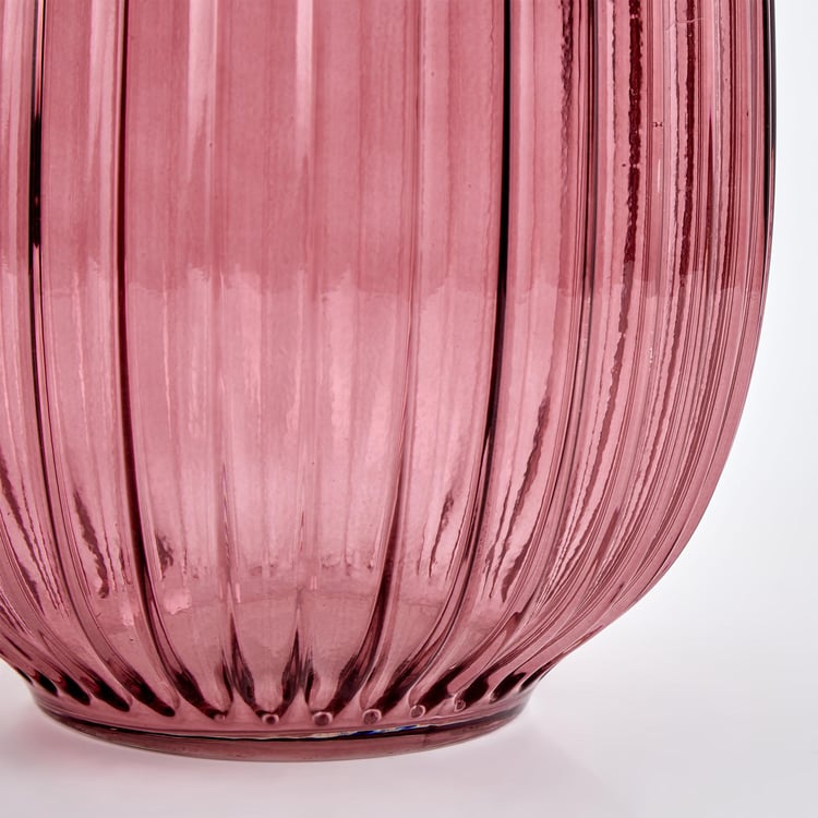 Brian Adora Glass Ribbed Vase