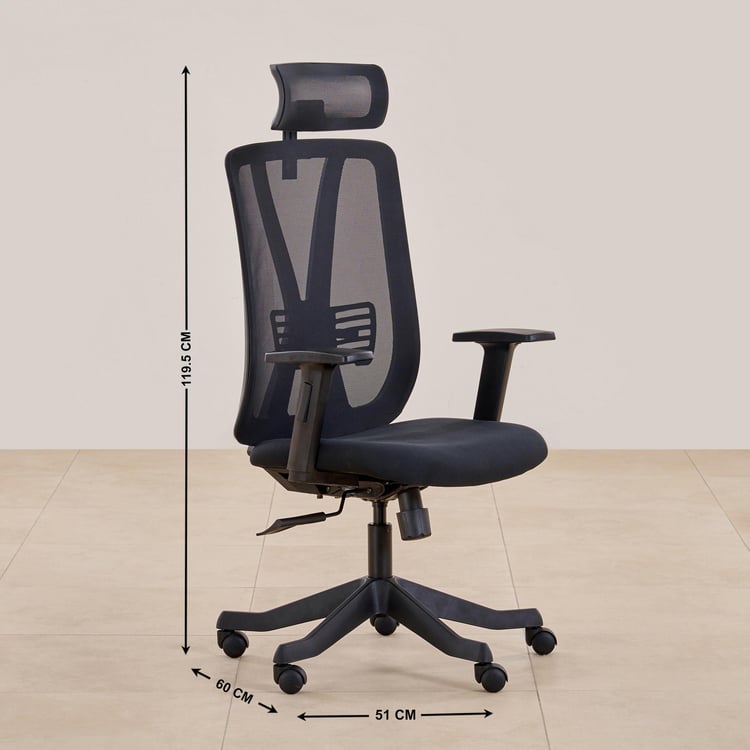 Faraday Mesh High Back Office Chair - Black